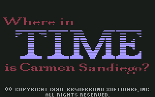 Where in Time is Carmen Sandiego screenshot 2 for Commodore 64
